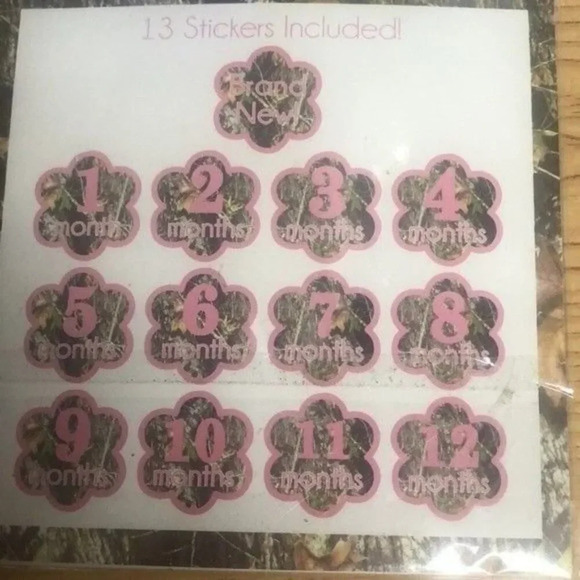 MSC Mainstreet Collection 1st Year Photo Stickers Baby Girl Camo Pink - Picture 6 of 13